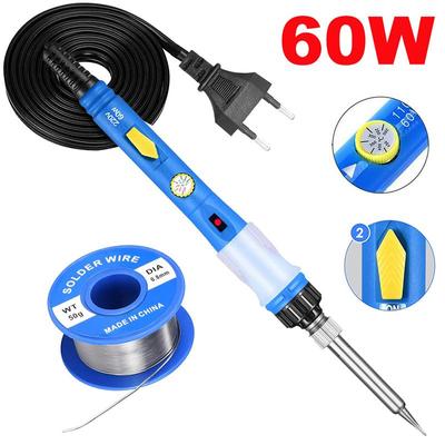Zestaw lutownicy Pistolet elektryczny z regulacją temperatury 60 W Zestaw drutu lutowniczego spawalniczego 220 V 110 V