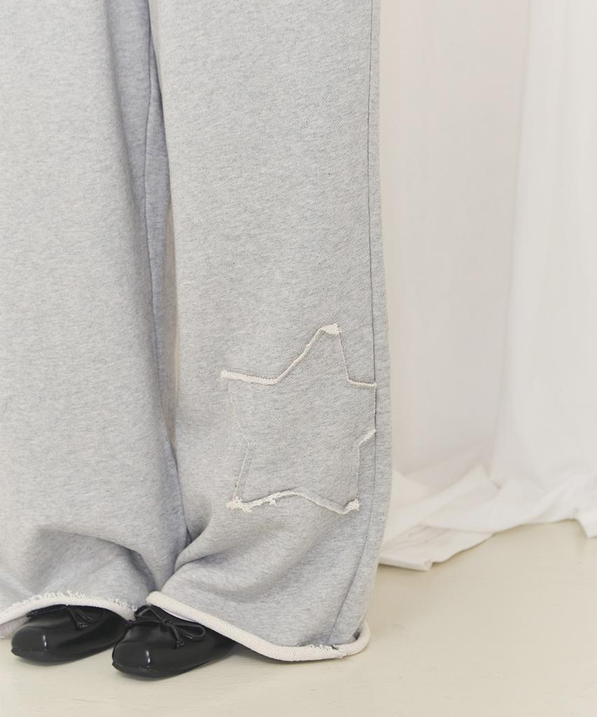 Alkialka Star Patch Wide Pants (Gray)
