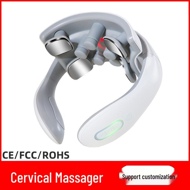 Smart Cervical and Shoulder Massager with Pulse Heating and Hot Compress Therapy