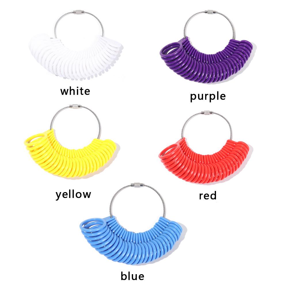Plastic Generic US/UK Jewelry Size Ring Finger Sizer Gauge Tool Jewelry Measurement Loop Jeweler