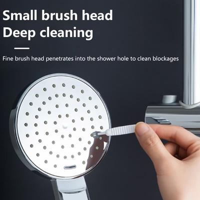 Koupelnový mikro nylonový kartáč Čisticí kartáč proti ucpávání sprchové hlavice