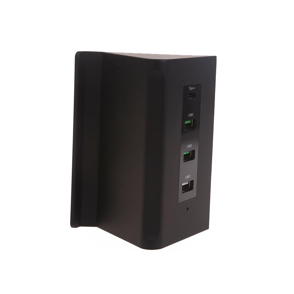 Convertitore CC Portatile con Clip per Batteria, 12V/24V a 5V Caricatore USB a 4 Porte Adattatore di Alimentazione Multiporta per Telefono Tablet