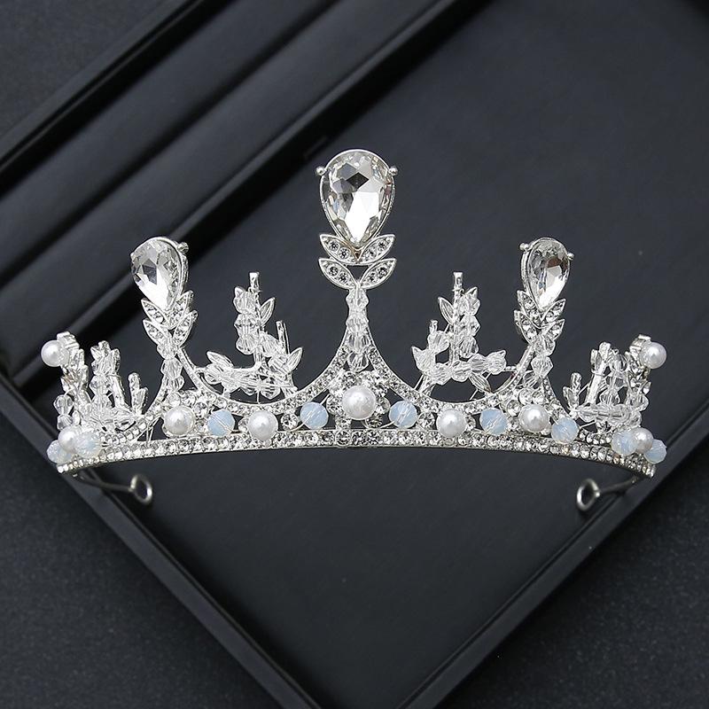 Crown Tiara Bride  Rhinestone Crown  Wedding Dress  Adult Ceremony Birthday  Princess Hair Accessories  Children