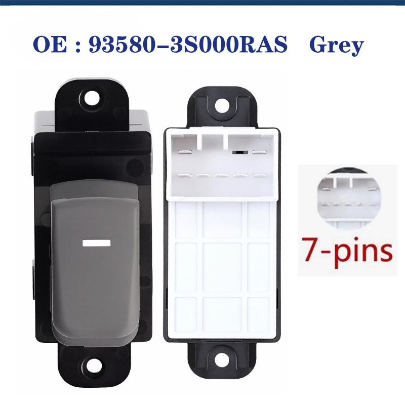 For Hyundai Sonata 2011 2012 2013 2014 Electric Power Window Lifter Control Switch Button 93570-3S000 Provide (Black/Beige/Grey)