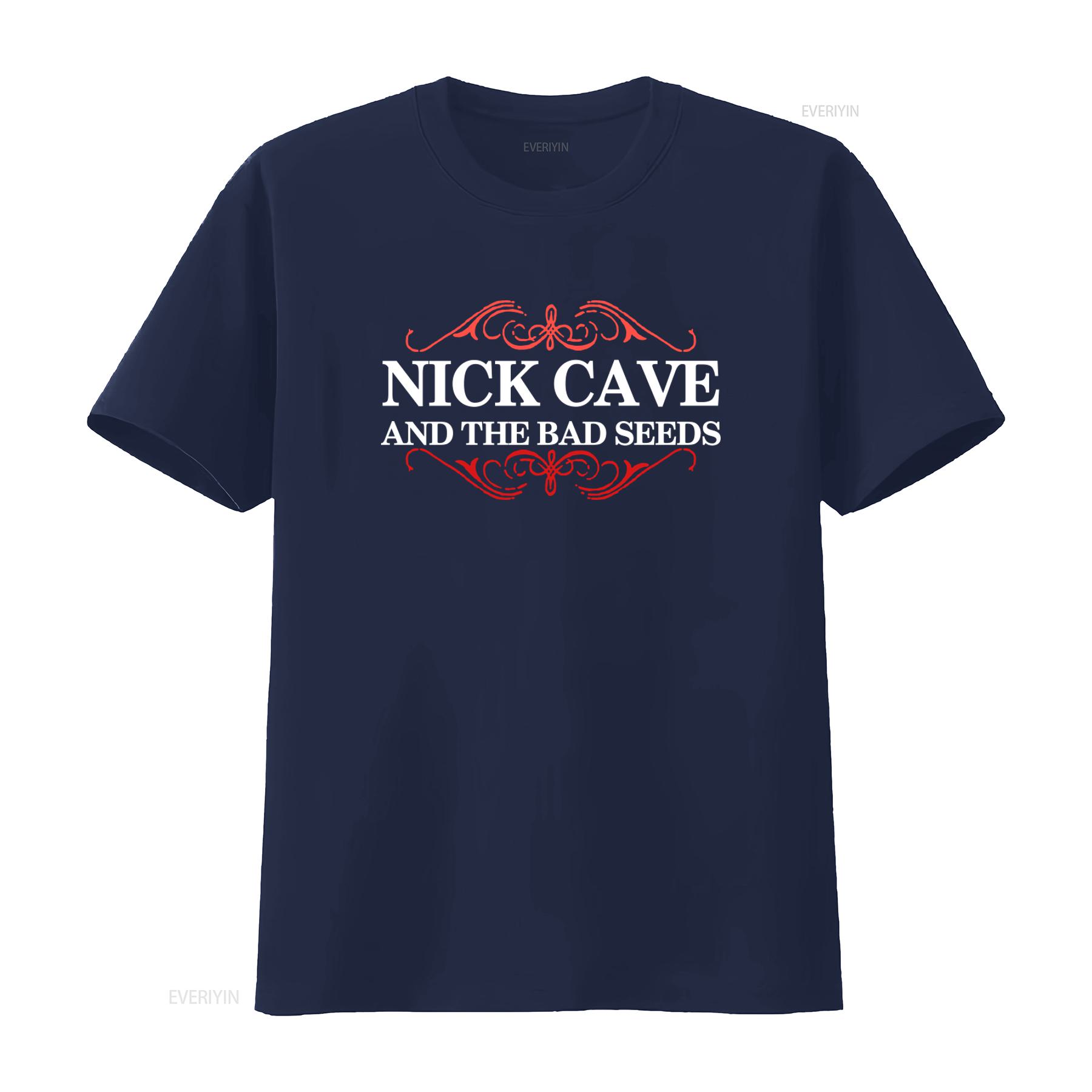 ZheXiong TEE Nick Cave and the Bad Seeds Swirls Band Muziek T-shirt voor Rockfan vintage Gewassen grafisch Top Voor Dagelijks Gebruik Casual Licht 2XL