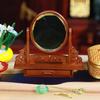 1Set Dollhouse Miniature Wooden Vanity Table + Jewelry Set With Mirror Makeup Dressing Table For Bedroom