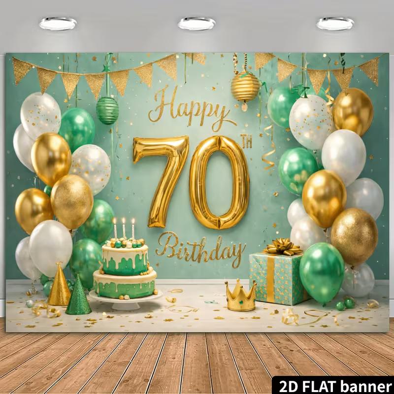 2D Milestone Senior Birthday Cake Gift Decor Background Tapestry