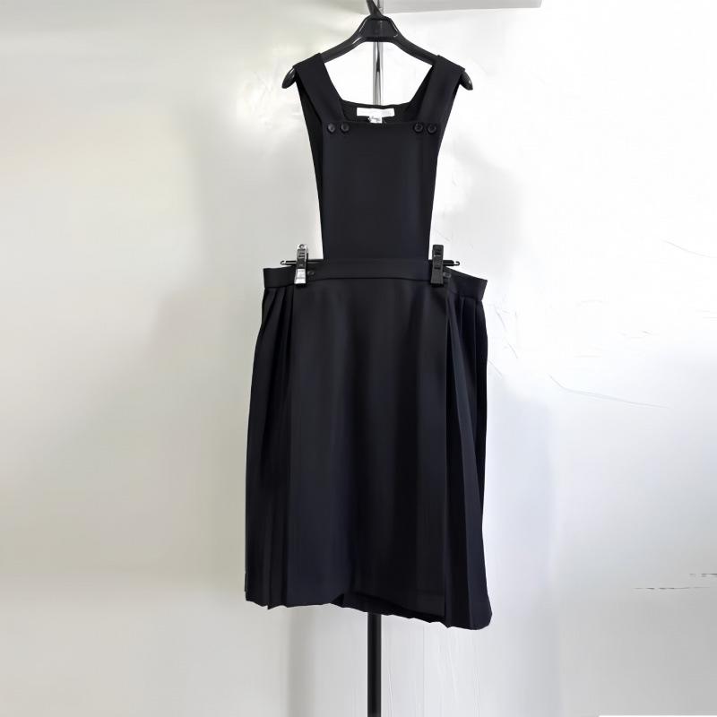 

CDG KZYU Spring/Summer Handmade Accordion Pleat Spaghetti Strap Dress M чёрный