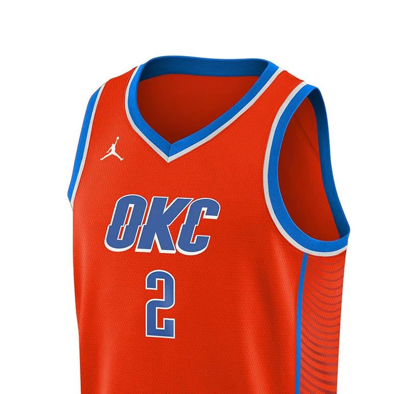 Nike X NBA Basketball Jersey Thunder Alexander SGA Away Sports Breathable Youth Kids jersey 3Y2B7BXJP-THUSG