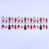 Water-drop-shaped press-on nails with crushed diamond leopard print blush, press-on nail art, fake nails, 10-30 pieces