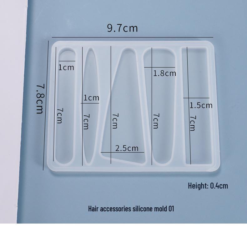 DIY Crystal Epoxy Hairpin Silicone Mold for Handmade Accessories