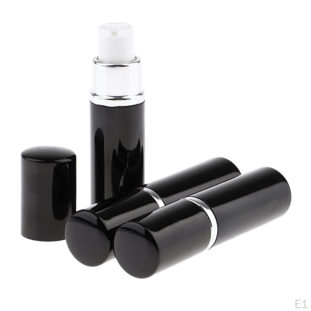 0ml Empty Mini Glass Bottle with Pump Small Container Refillable for Cosmetics, Mixes, Samples