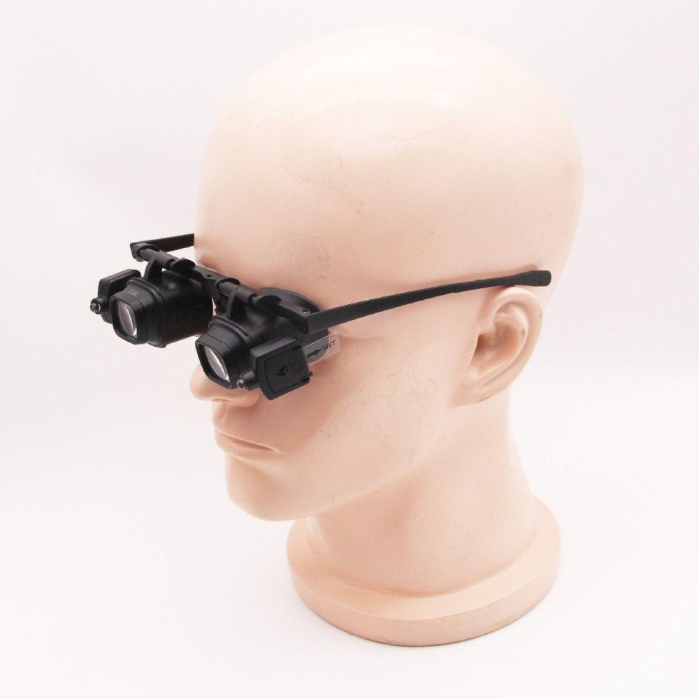 With LED Lights Watch Repair Magnifier Head Eye Glasses Loupe Lens  For Watch Repair and Jewelry