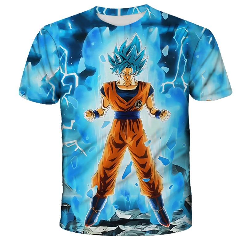 Fashionable summer men's domineering wolf print pattern breathable round neck T-shirt outdoor high street casual top