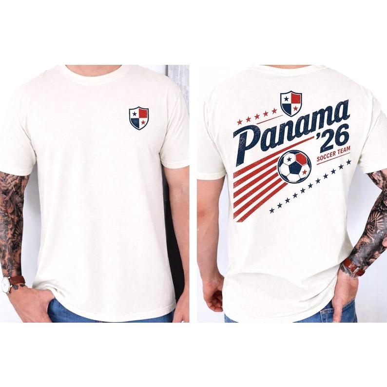 Panama Soccer World Cup 2026 Shirt, Panama Soccer Team Tee, Retro Football Fan Shirt Lightweight Breathable and Comfortable Clothes