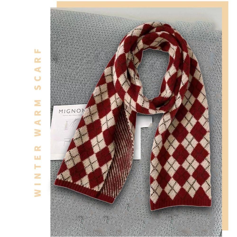 Soft Cashmere Scarves Winter Thickened Shawls Fashion Plaid Scarf  Women
