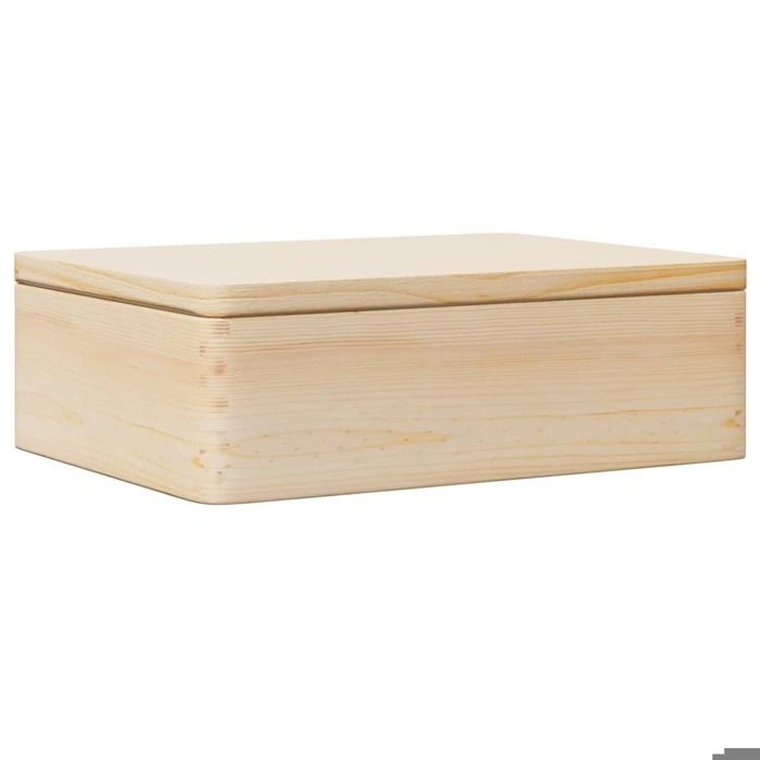 Boîte en bois de pin massif avec couvercle vidaXL - 40x30x23 cm
