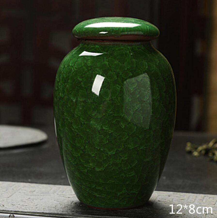 

Chinese Style Crackled Glaze Ceramic Storage Bottle Jars Tea Box Tea Spice Sugar Jars Food Container miniature Kitchen Storage C