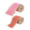 5 Rolls Burlap Lace Ribbon Decorative Jute Burlap Ribbon Roll for Crafts Festival Decor