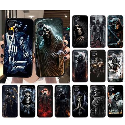 Grim Reaper Schädel Skelett Fall Für OPPO A78 A54S A17 A57S A74 A78 A91 A96 A94 Realme GT Master X3SuperZoom Reno 7 10 11 pro