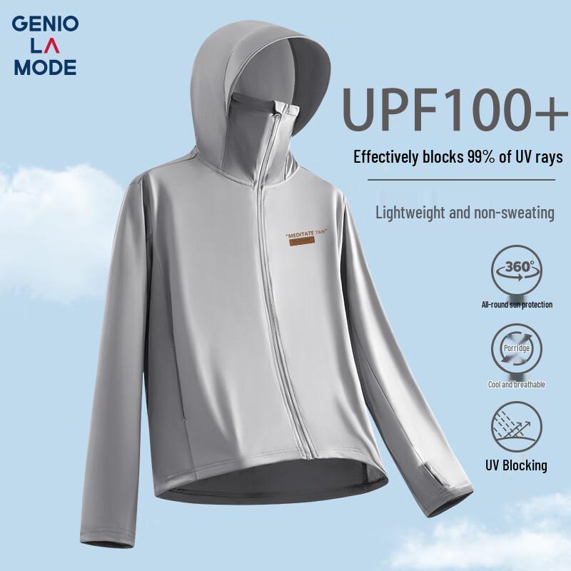 

Мужская солнцезащитная куртка GENIOLAMODE UPF100+ Охлаждающая Быстросохнущая 3XL