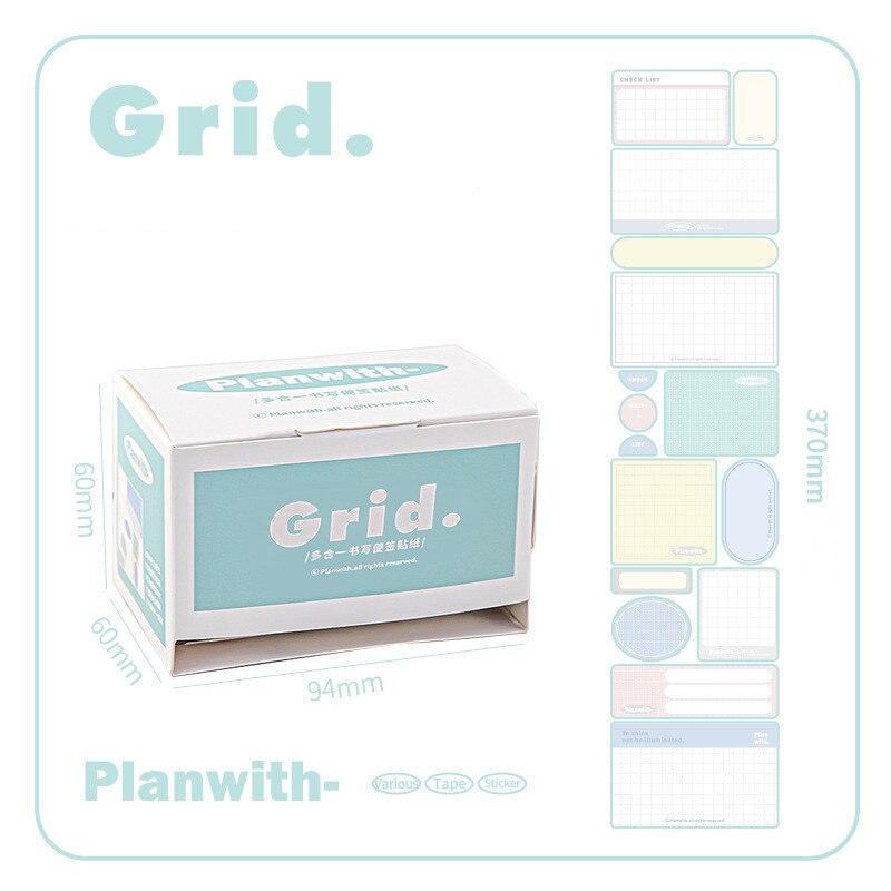 

Многофункциональный блокнот в Корейском стиле, креативная простота, однотонная наклейка для заметок, горизонтальная линия, пустая наклейка для списка дел