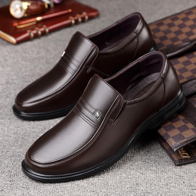 Leather Men Formal Shoes Luxury Brand 2025 Men's Loafers Dress Moccasins Breathable Slip On Black Driving Shoes Plus Size 38-46