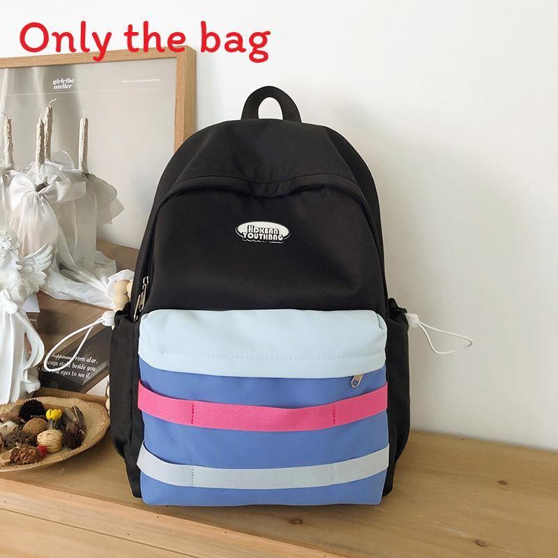 Minimalist Student Backpack With Color Block Design For Casual Travel And Day Trips