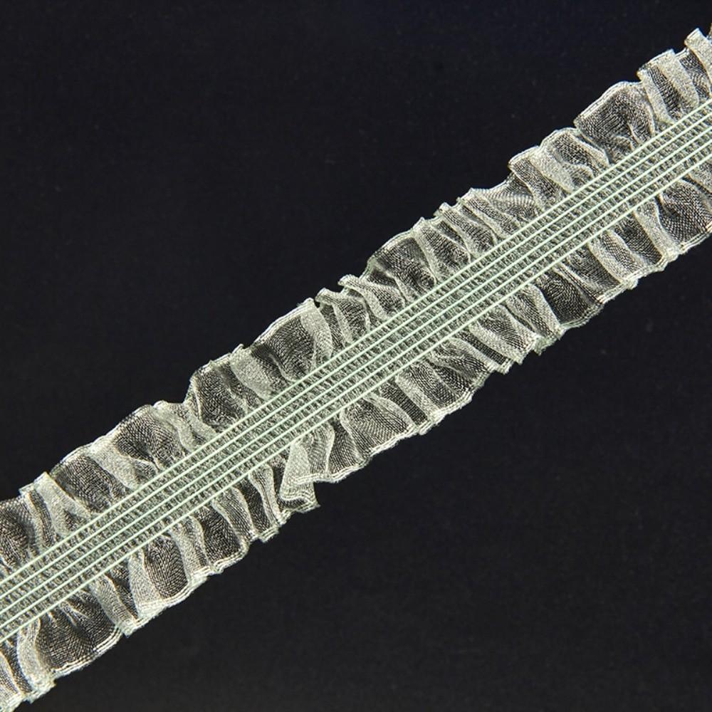 Colorful Elastic Lace Ribbon Polyester Stretch Lace Fabric New Ruffle Lace Trim  Clothing
