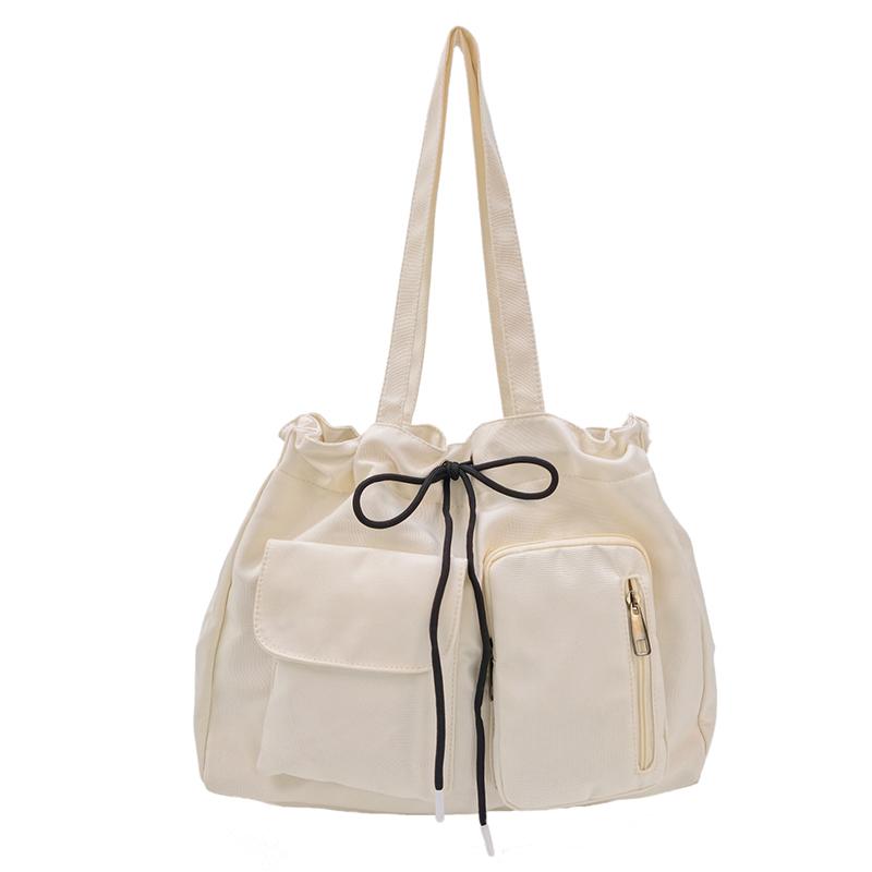 Женская холщовая сумка через плечо, большая сумка-тоут бежевый