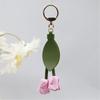 Stylish Tulip Keychain PU Leather Alloy Durable Accessory Elegant Floral Key Ring For Bags Backpacks Gift Idea
