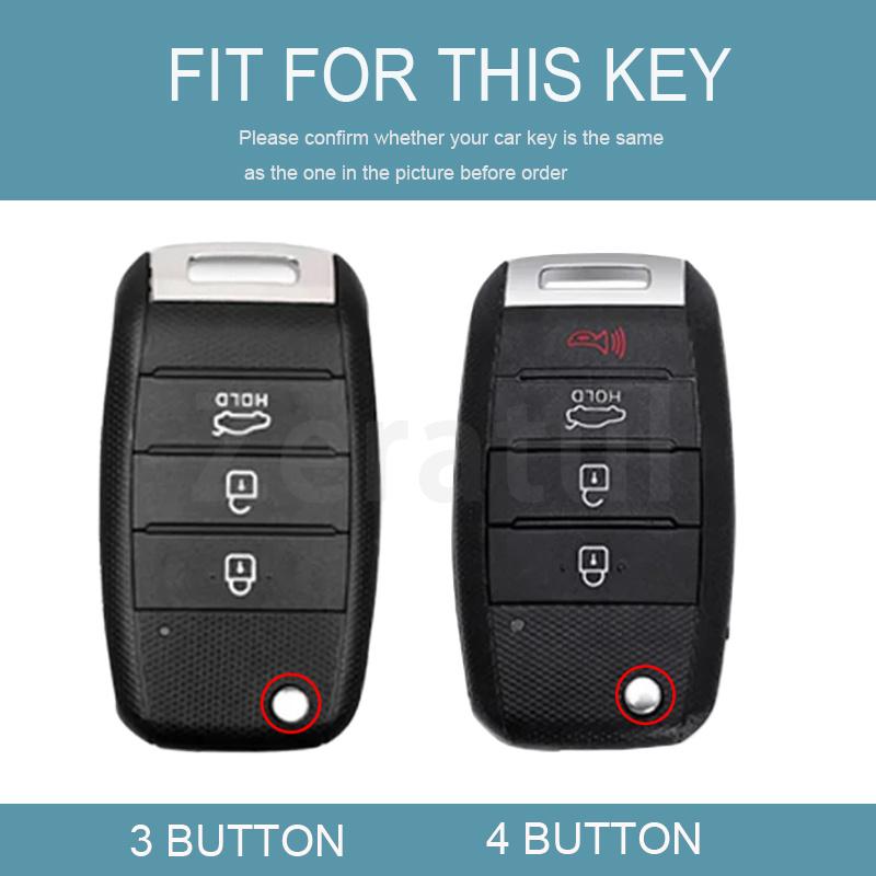 For Kia K5 Optima Sorento Forte Stinger Rio 3 K2 Ceed Cerato K3 Sportage 4 Picanto 3/4 Buttons Car Key Case Keyless Chains