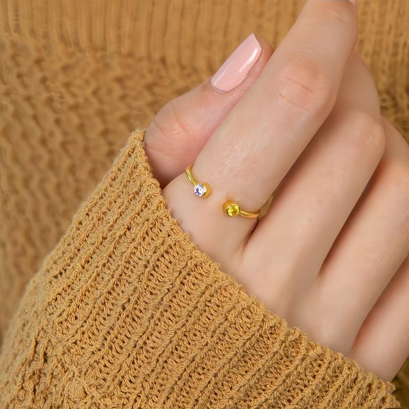 Elegant Inlaid Diamond Zircon Knuckle Ring for Women