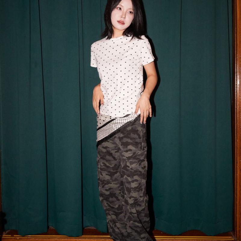 The GREEN Lab Classic Dot Scarf (DOT WHITE)