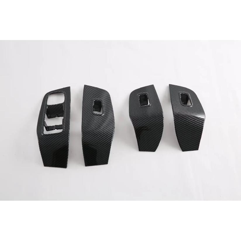 For MG HS 2018      ABS Carbon Fiber Door Window Lift Control Button Switch Panel Cover Trim Car Accessories