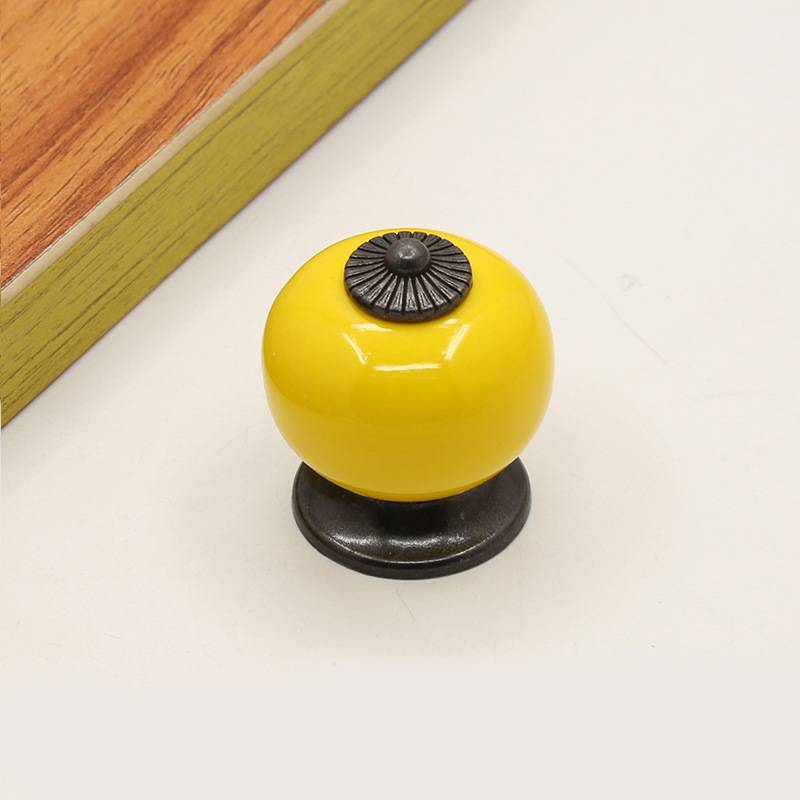 Kitchen Cabinet Pulls With Colorful Zinc Alloy Ceramic Construction For Home Decor And Storage