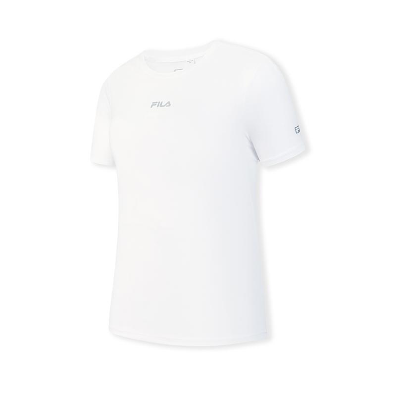 

FILA Fitness Simple Basic Sports Training Versatile Comfortable Short Sleeve T-Shirt Women tops Jade-White A11W621102FWT XL