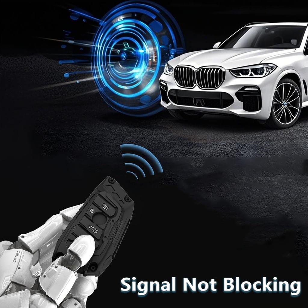 Zinc Alloy Key Fob Cover Case Metal Shell Cover Compatible For BMW 5 6 7 Series 530 F48 X1 X2 X3 X4 X5 X6 Key Protector With 3 Types Keychain