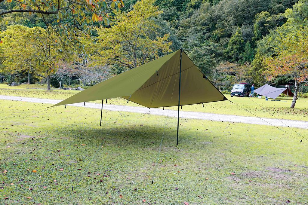 OUTDOOR MAN QUADRADO TARP Olivgrönt presenningstält Rectatarp öppen presenning UV-behandling UV-skydd Vattentät tryckbeständig förvaringspåse ingår BBQ KOTT-009K