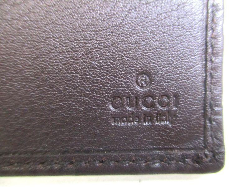 Authentic GUCCI Guccishima GG Leather Dark Brown Passport Holders #a214  Refurbished
