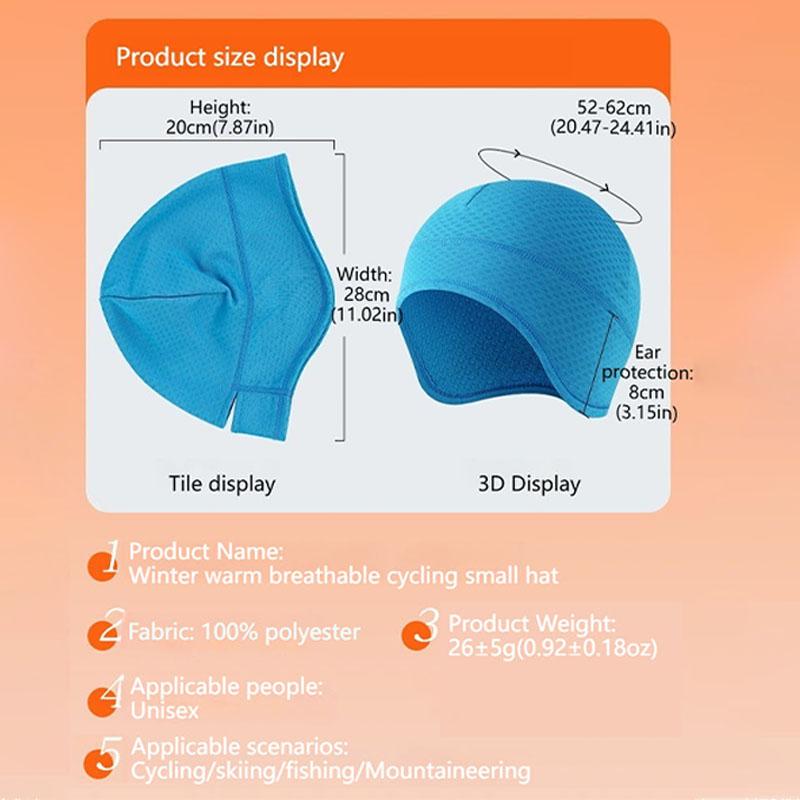 Gtubike Winter Hats Windproof Sweat Absorption Soft Warm Outdoor Cycling Hat Running Skiing Sports Beanie Autumn Winter Hat
