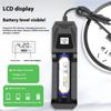 Intelligent Battery Charging 1000mA With LCD Display Type C Input Compatible Multiple Battery Size 26650/21700/18650