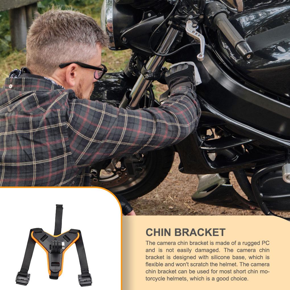 Motorcycle Helmet Digital Camera Chin Mount Fast Release Flexible Silicone Base Outdoor Motorcycling Holder Accessories