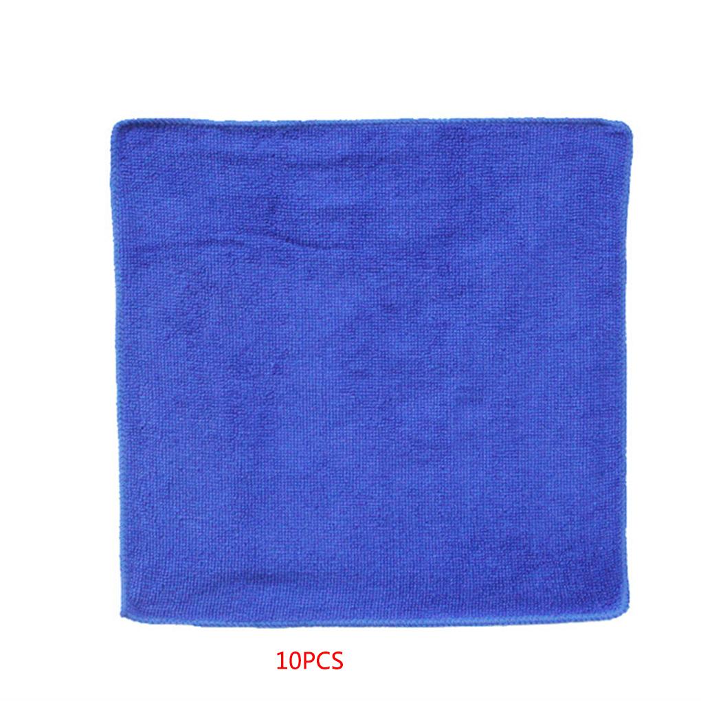 Auto-Reinigungstuch 10 Stück Weich Blau Mikrofaser Stark Saugfähig Wischtücher Haushalt Büro Waschwerkzeug