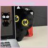 Cute Big Cartoon Eyed Black Cat Plush Toy Pendant Keychain Decoration Bag