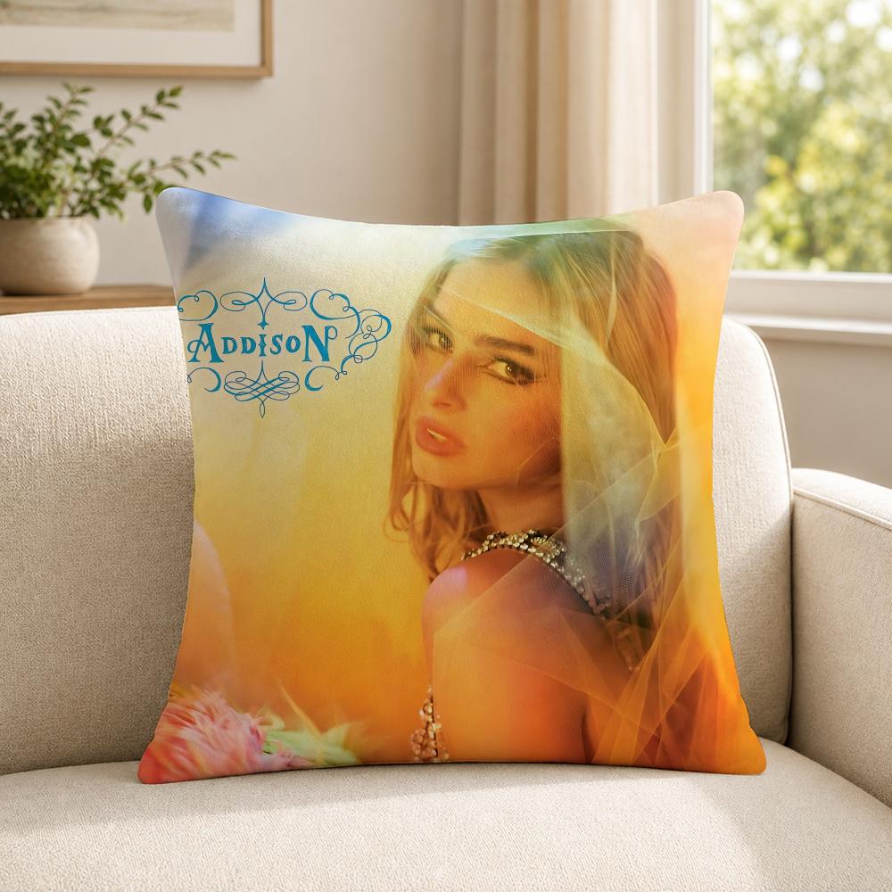 Person AAddison RRae funny Cushion Cover Soft Short Plush SkinFriendly Cushion Case for MultiScene Use