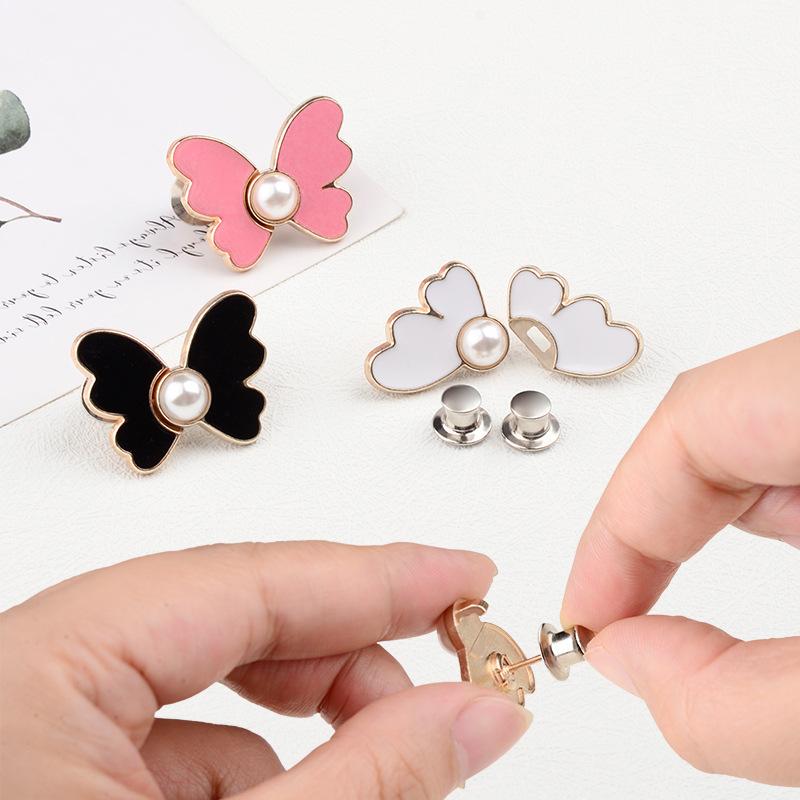 1Pc Butterfly Waist Button Jean Button Pin Reusable Clothing Fitting Tools For No Sewing Required Buttons Pants Decoration