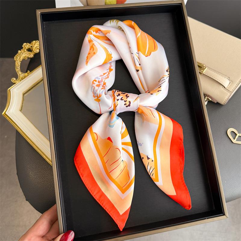 Women S Printed Square Scarf Fashion Shawl Sun Protection Neck Scarf