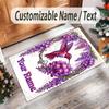 Birds Theme Crystal Velvet Floor Rug Personalized Custom Name Text Warm Carpet Home Decoration
