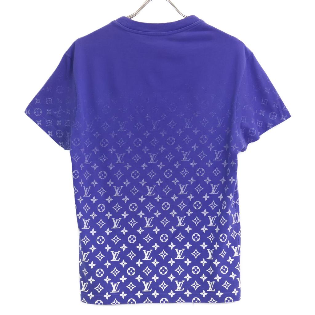 Louis Vuitton 22AW RM222Q NPG HKY46W Blue Monogram Gradient Gradient T-shirt Tops XS blueUsed